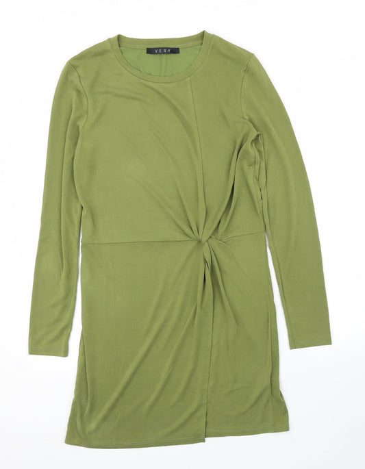 Very Womens Green   Tunic Blouse Size 8  - Split down front