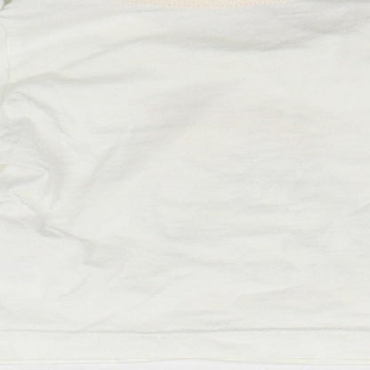 Brand and care label for Matalan Baby White Basic T-Shirt, size 0-3, Months - ANIMALS