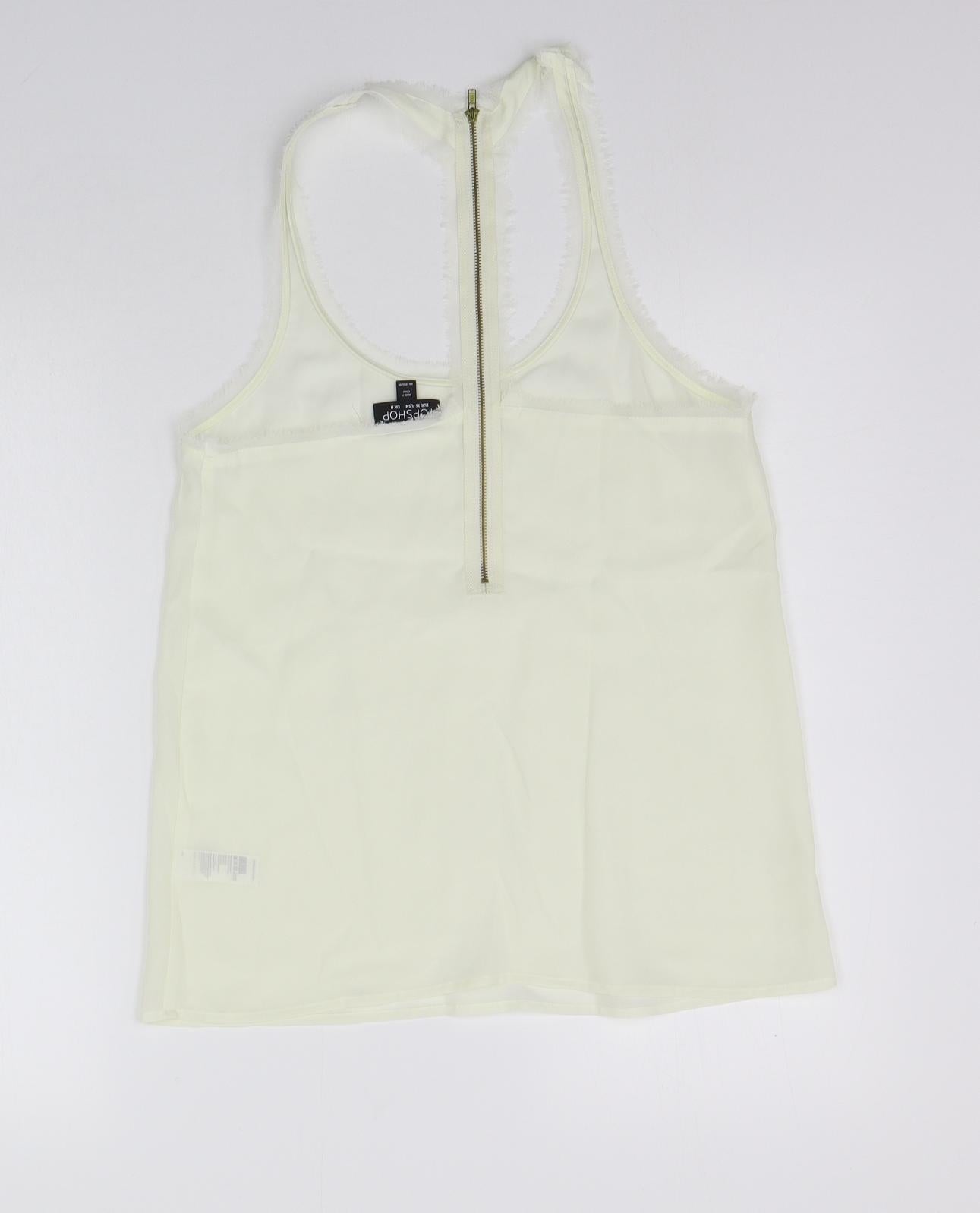 Topshop Womens White   Basic Tank Size 8