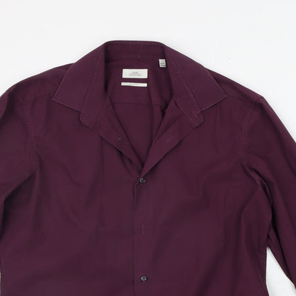 Next Mens Purple    Button-Up Size 16.5