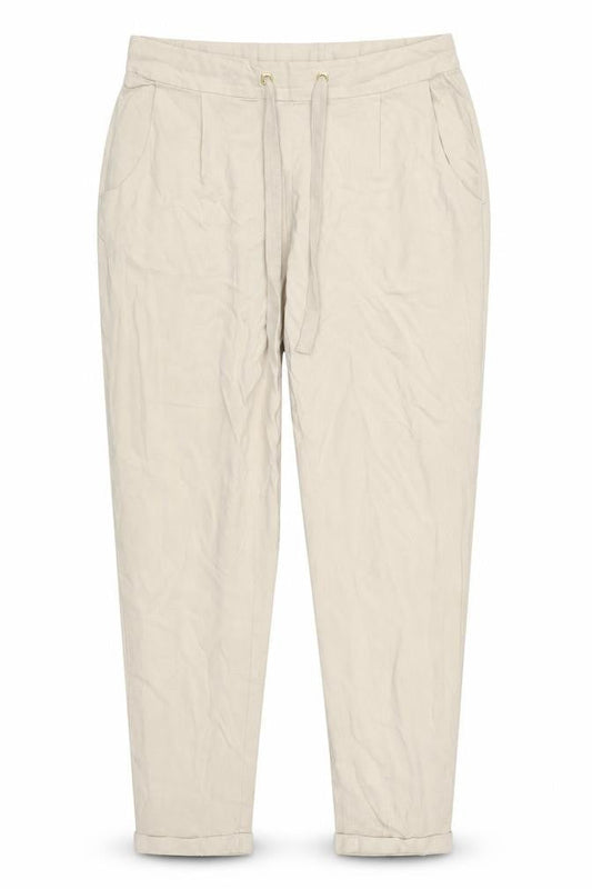 Front view of Atmosphere women’s beige jegging trousers, size UK 12, 25-inch leg