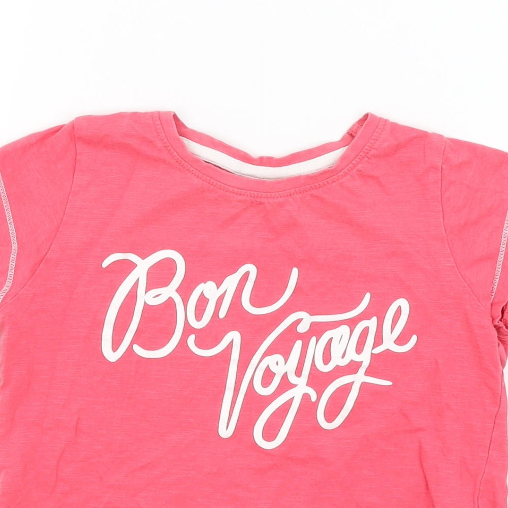 Matalan Girls Pink   Basic T-Shirt Size 6 Years  - Bon Voyage