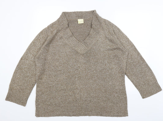 Being Casual Womens Brown   Pullover Jumper Size 20