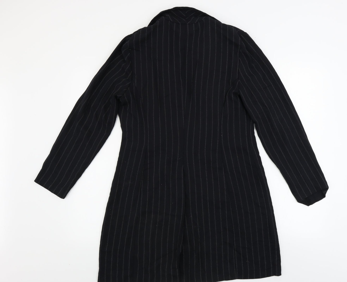 Essentials  Womens Blue Striped  Jacket Blazer Size 12