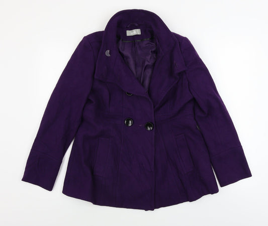 Wallis  Womens Purple   Jacket Coat Size 12