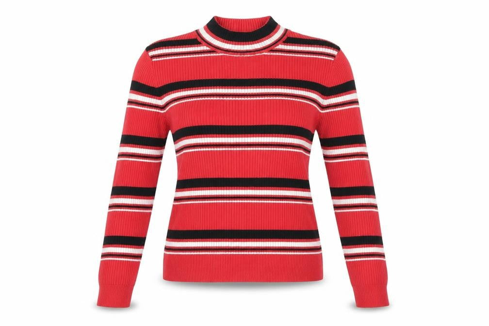 H&M Womens Red Striped  Basic Blouse Size S