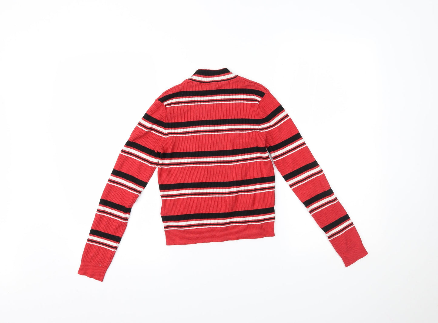 H&M Womens Red Striped  Basic Blouse Size S
