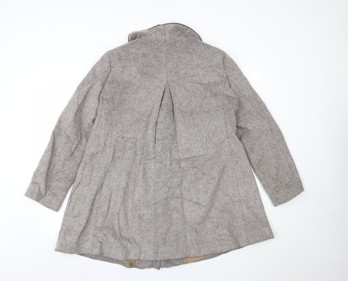 TU Womens Beige   Overcoat Coat Size 14
