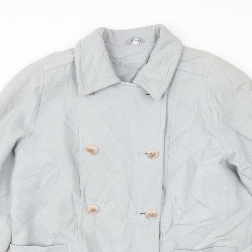 edinburgh collection Womens Blue   Motorcycle Jacket Coat Size 12