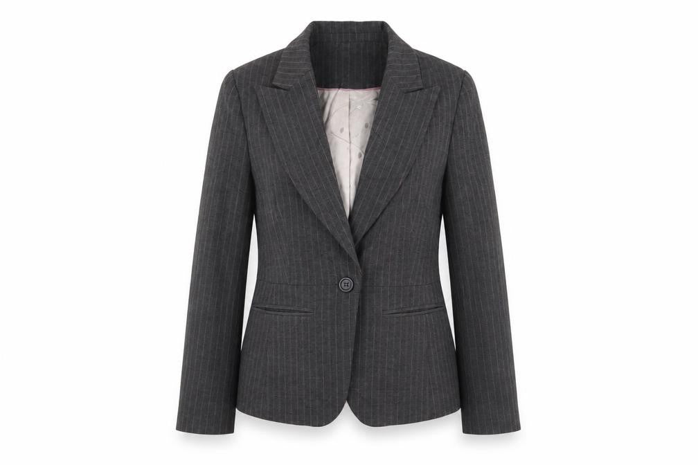 The Collection Womens Grey Striped  Jacket Blazer Size 8