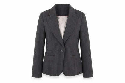 The Collection Womens Grey Striped  Jacket Blazer Size 8
