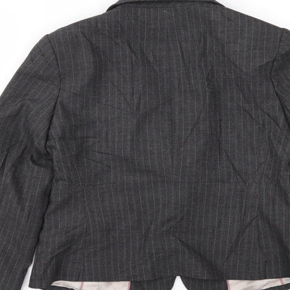 The Collection Womens Grey Striped  Jacket Blazer Size 8