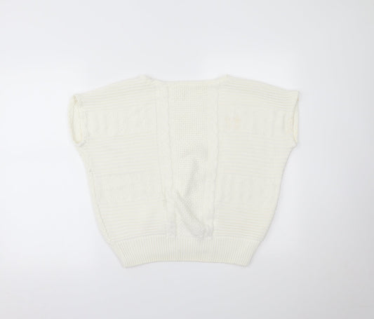 Preworn Womens White   Basic T-Shirt Size 16