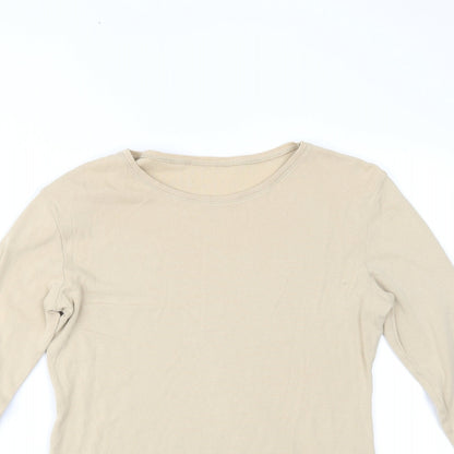 Preloved Preworn Womens Beige   Basic Blouse Size 14 - Back