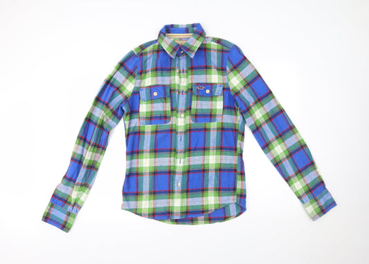 Hollister Mens Multicoloured Plaid   Button-Up Size S