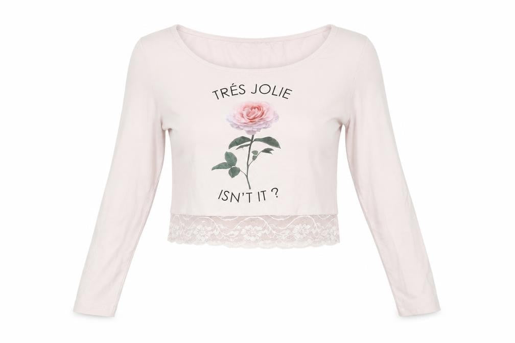 H&M Womens Pink   Cropped Blouse Size S