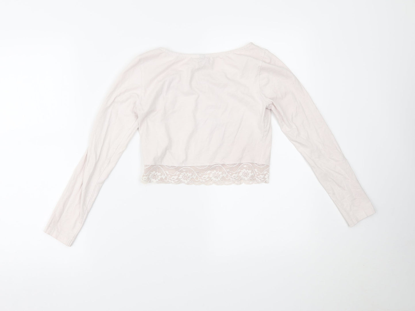 H&M Womens Pink   Cropped Blouse Size S