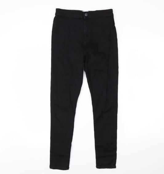 Miss Selfridge Womens Black  Denim Skinny Jeans Size 10 L26 in