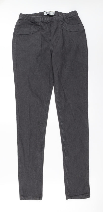 M&Co Womens Grey   Jegging Jeans Size 10 L30 in