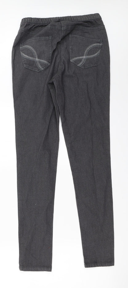 M&Co Womens Grey   Jegging Jeans Size 10 L30 in