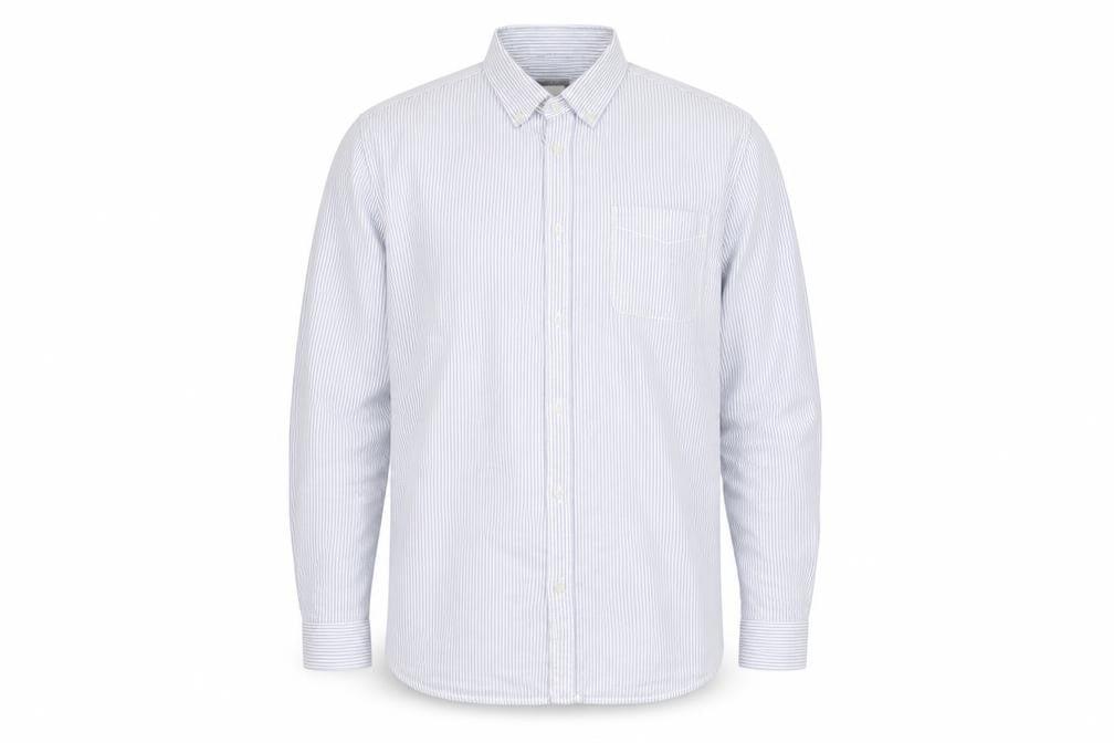 River Island Mens Blue Striped   Button-Up Size L