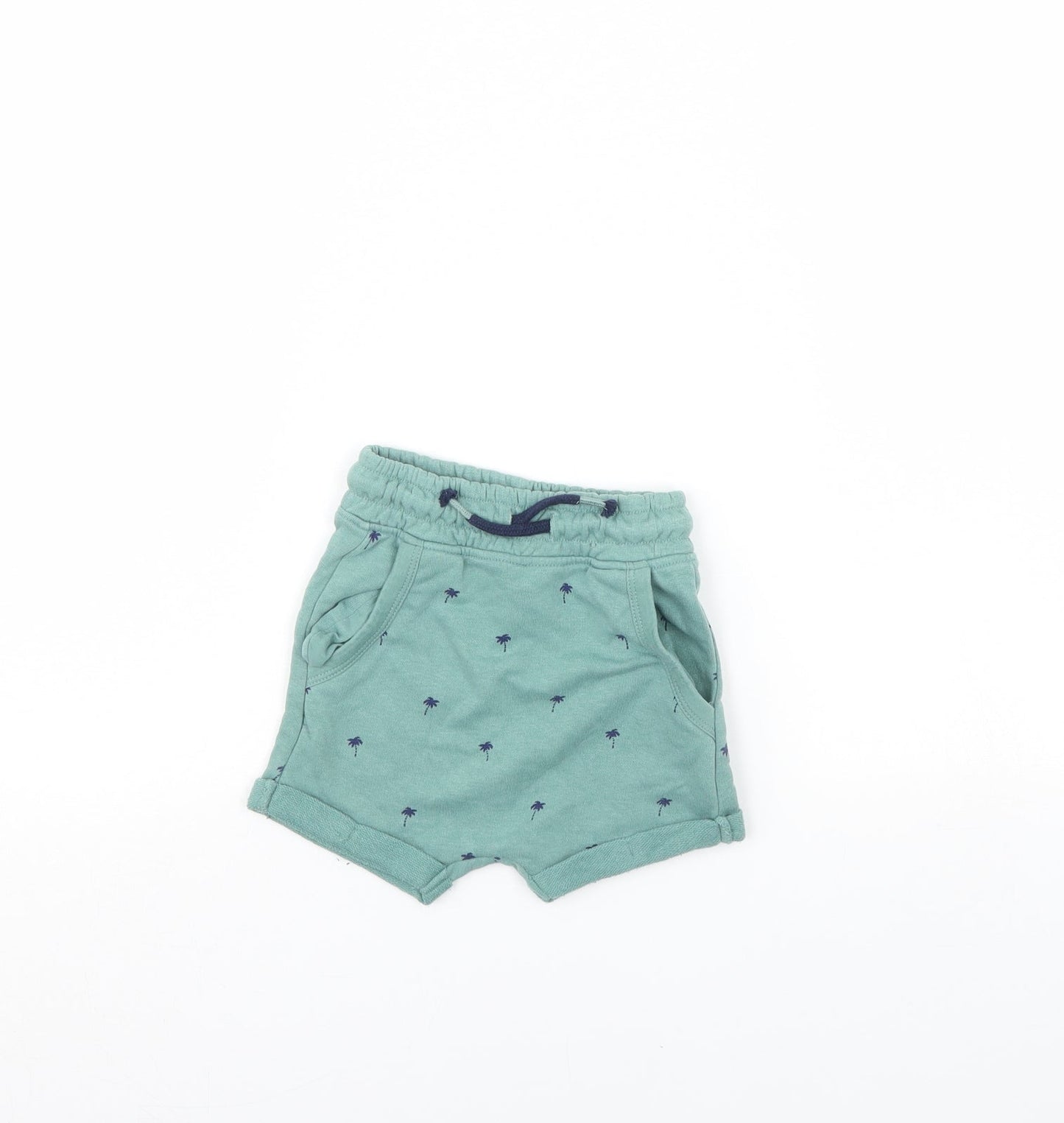 George Baby Green Floral  Cropped Trousers Size 18 Months