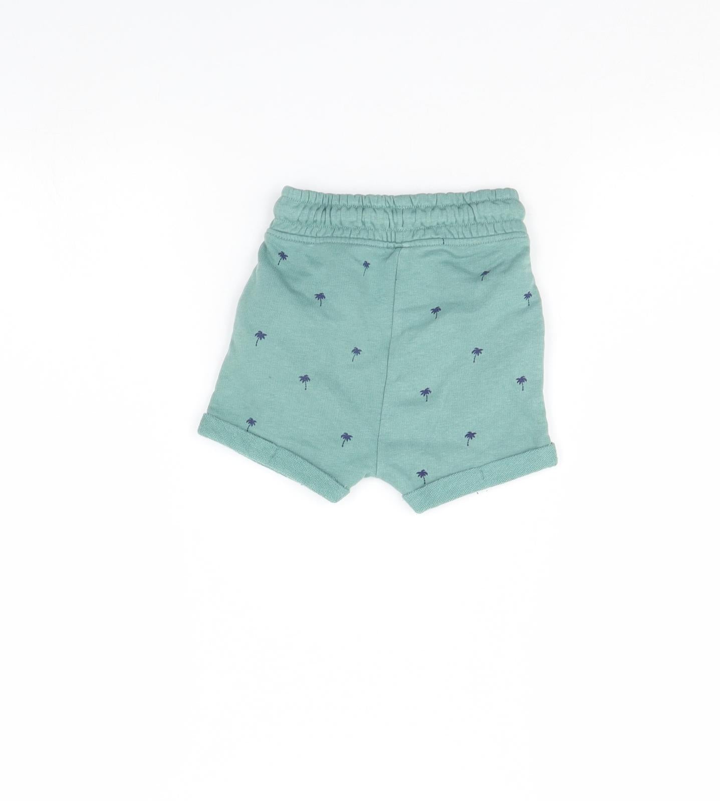 George Baby Green Floral  Cropped Trousers Size 18 Months