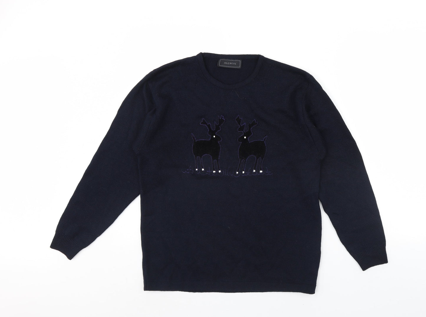 Allwyn Womens Blue   Pullover Jumper Size M