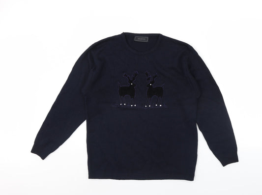 Allwyn Womens Blue   Pullover Jumper Size M