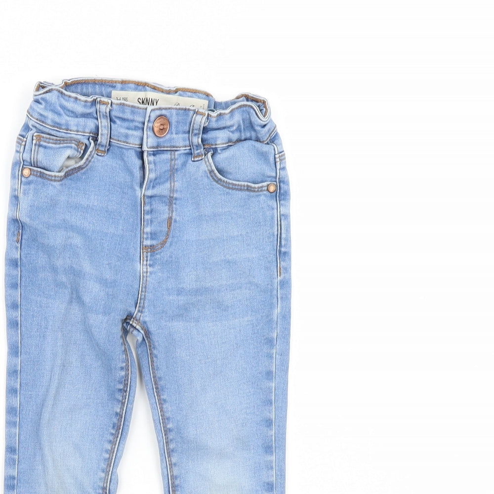Denim & Co. Girls Blue  Denim Skinny Jeans Size 3 Years