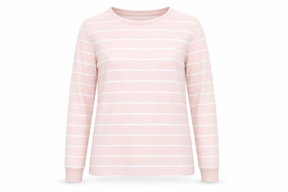Ginger Lily Womens Pink Striped  Pullover Jumper Size L