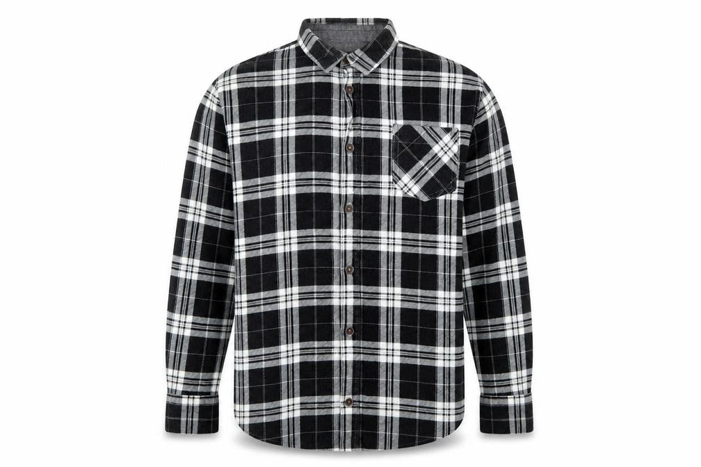 Brave Soul Mens Grey Check   Button-Up Size M