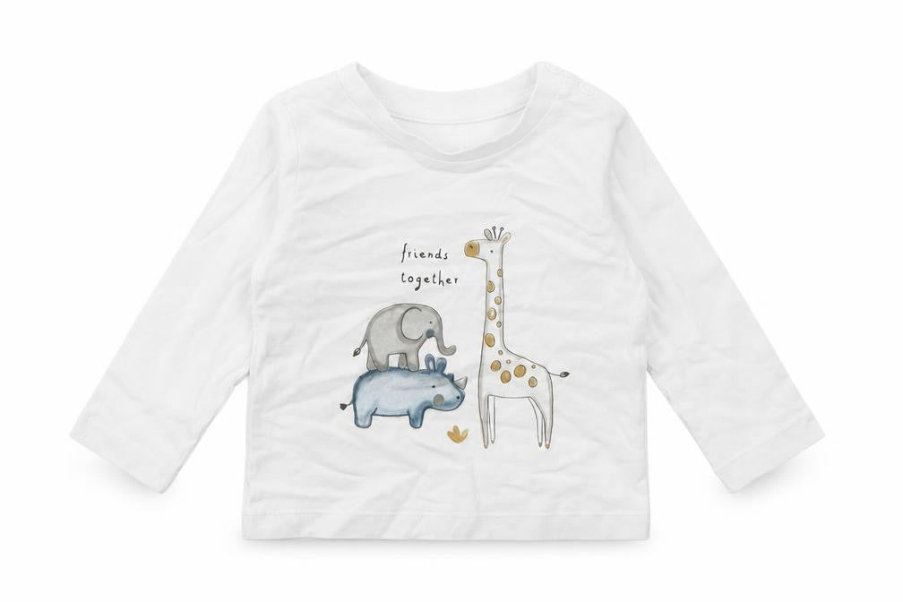 George Baby White Geometric  Pullover T-Shirt Size 6-9 Months
