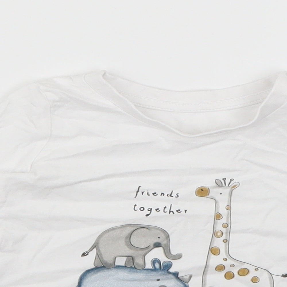 George Baby White Geometric  Pullover T-Shirt Size 6-9 Months
