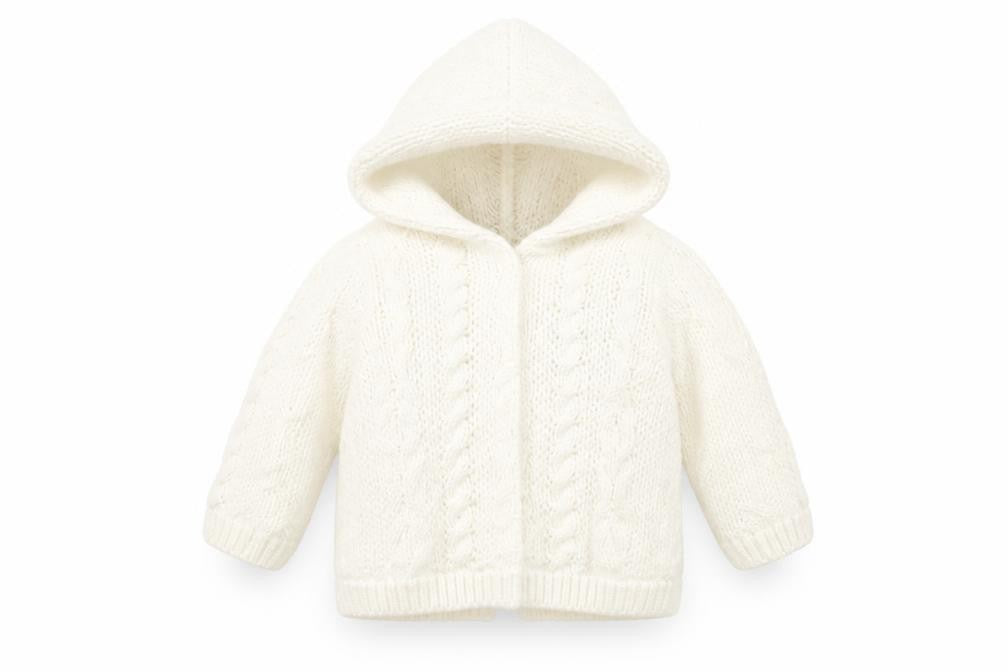 TU Baby White   Basic Coat Coatigan Size 0-3 Months