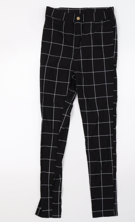 Preworn Womens Black Check  Sweatpants Trousers Size M L30 in