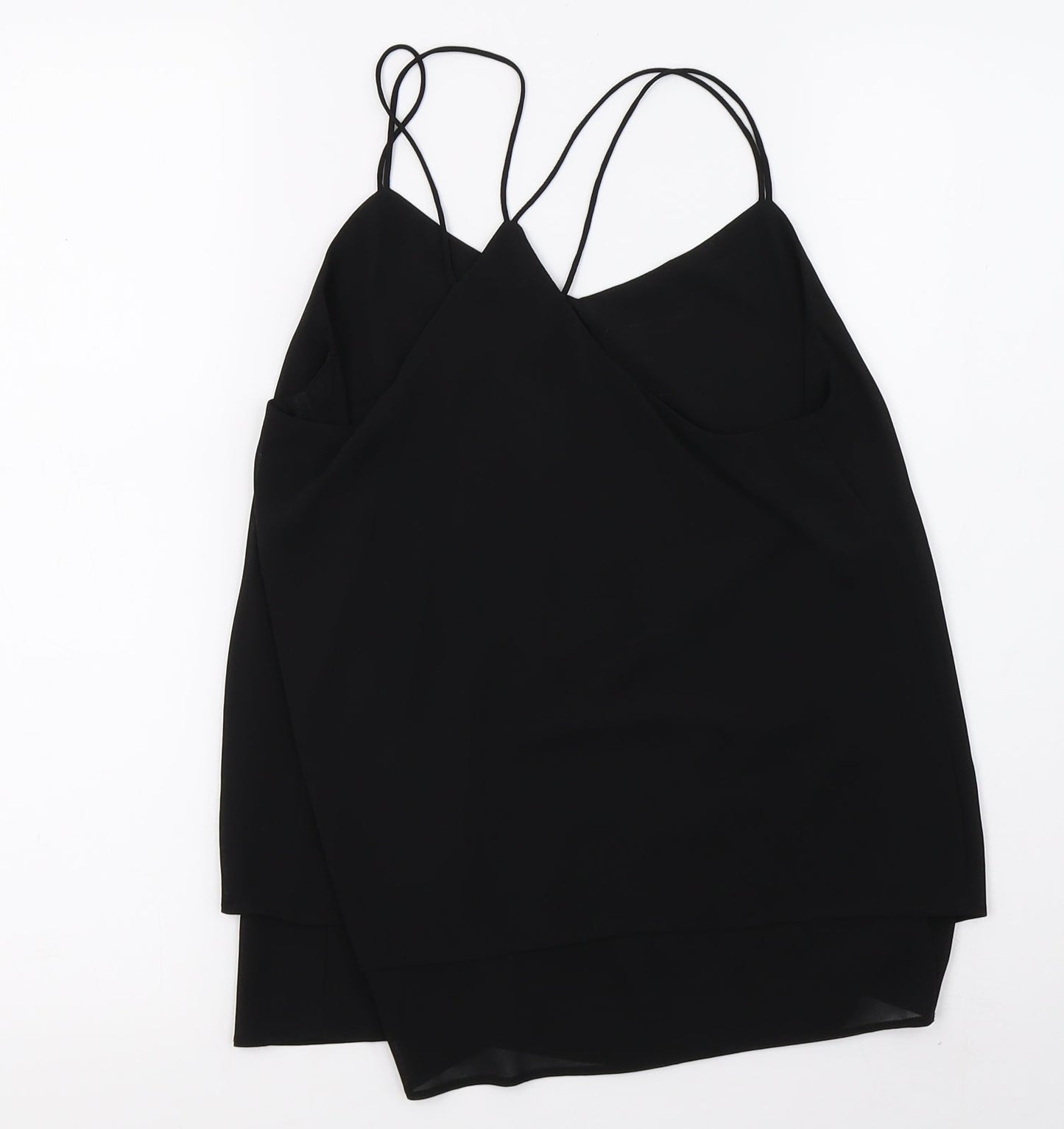 New Look Womens Black  Mesh Basic Blouse Size 8