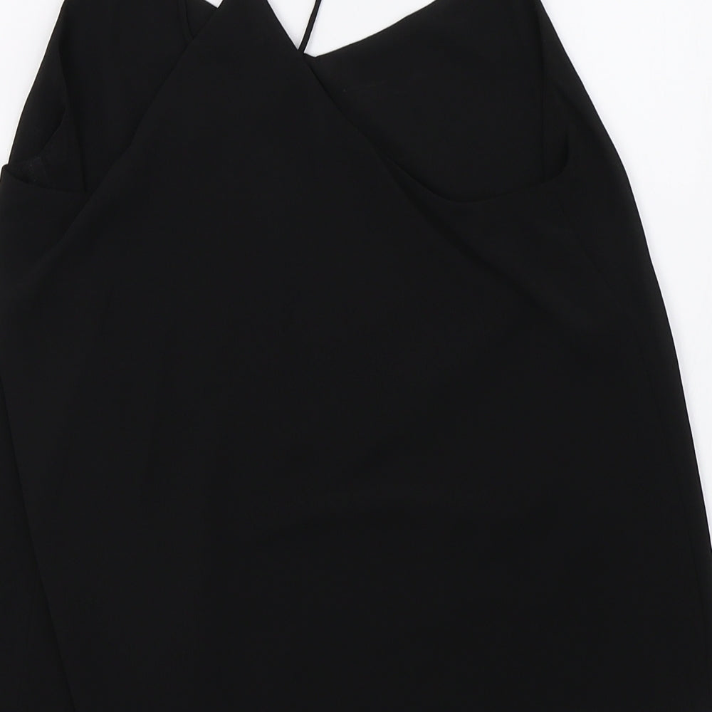 New Look Womens Black  Mesh Basic Blouse Size 8