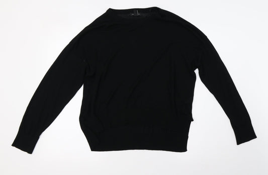 New Look Womens Black  Knit Pullover Sweatshirt Size M