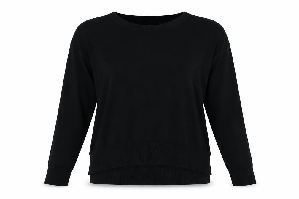 New Look Womens Black  Knit Pullover Sweatshirt Size M