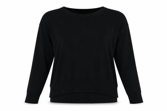 New Look Womens Black  Knit Pullover Sweatshirt Size M