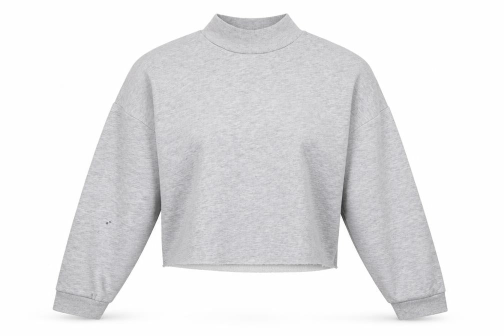 Primark Womens Grey   Henley Sweatshirt Size M  - cropped