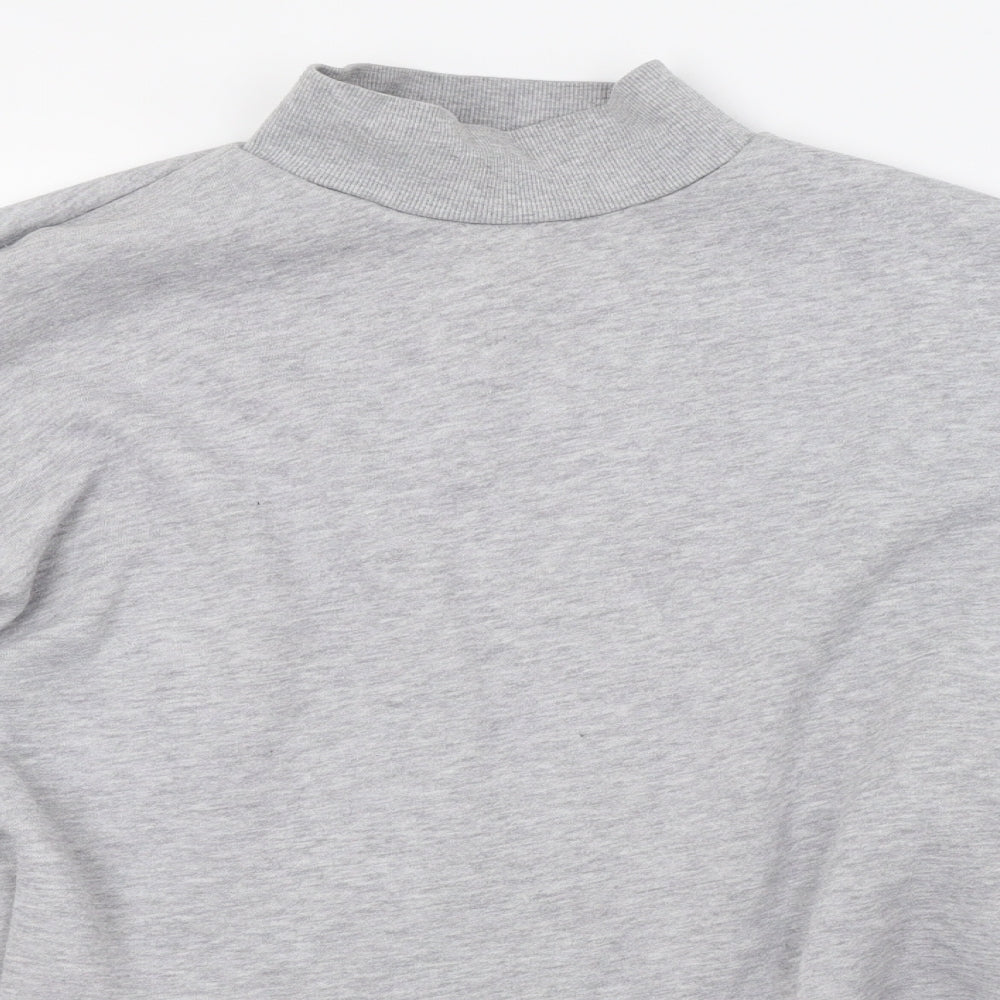 Primark Womens Grey   Henley Sweatshirt Size M  - cropped