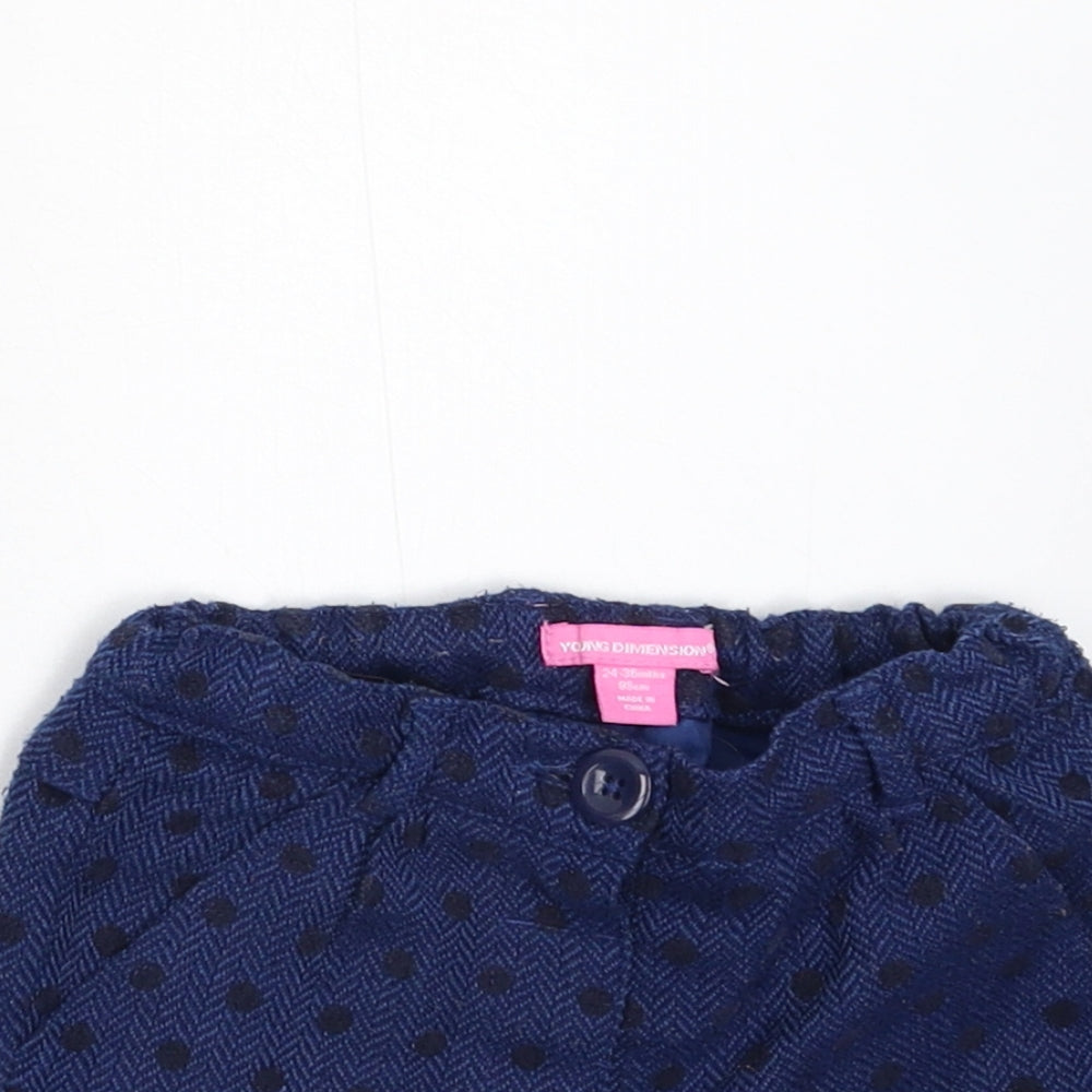 Young Dimension Boys Blue Polka Dot  Utility Shorts Size 2-3 Years