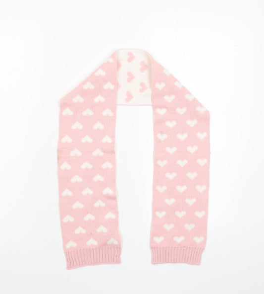 Primark Girls Pink Geometric Knit Scarf Scarves & Wraps One Size