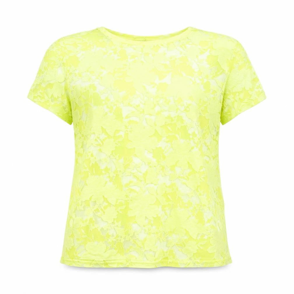New Look Womens Yellow Floral  Basic T-Shirt Size 12
