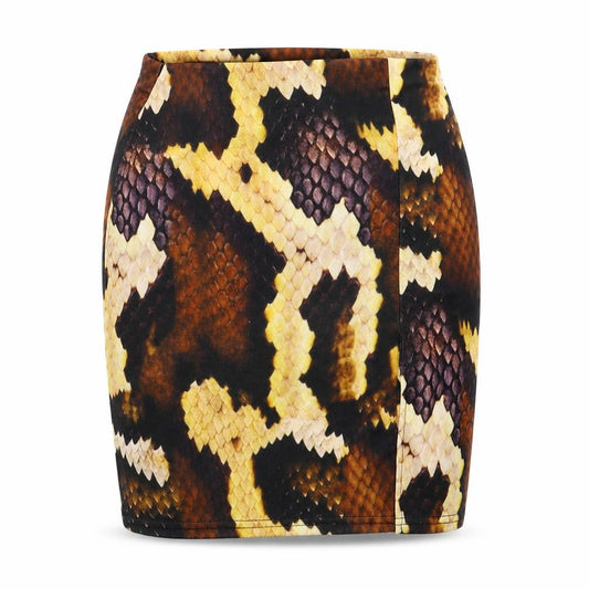 Missguided Womens Multicoloured Animal Print  Straight & Pencil Skirt Size 6
