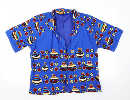 Preworn Mens Multicoloured Geometric   Button-Up   - Homemade Shirt