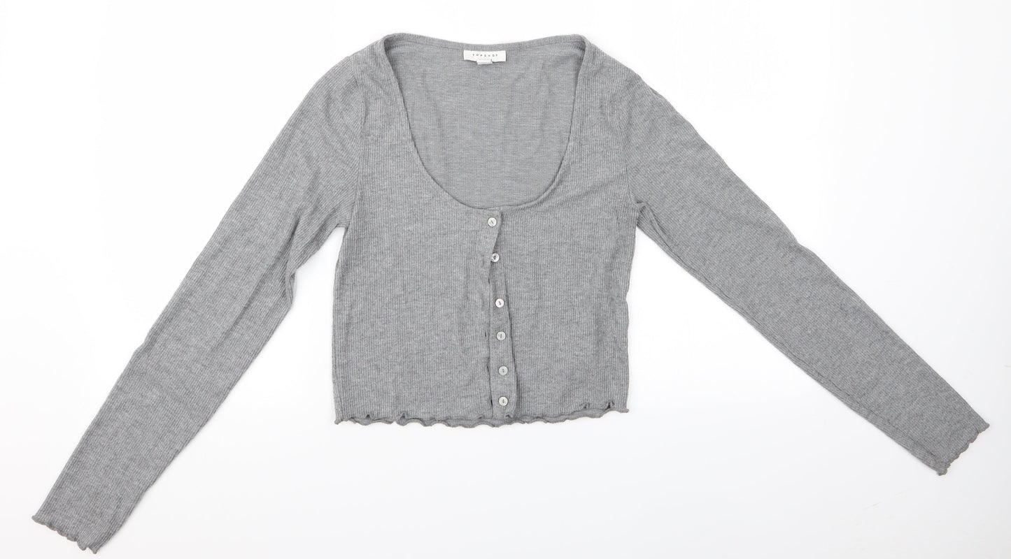 Topshop Womens Grey    Pyjama Top Size 10  - Topshop Pyjama Top
