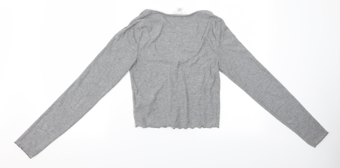 Topshop Womens Grey    Pyjama Top Size 10  - Topshop Pyjama Top
